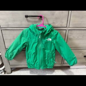 The North Face Kids Green Hooded Shell Jacket